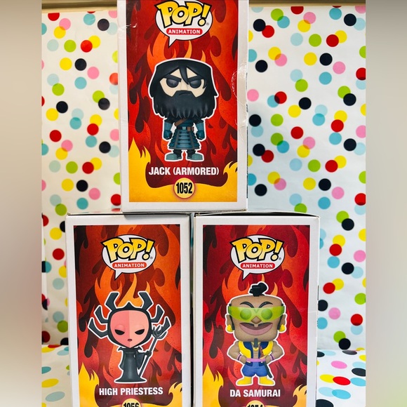 Funko Samurai Jack Lot Da Samurai #1054 High Priestess # 1056 Jack Armored #1052 - Picture 2 of 3